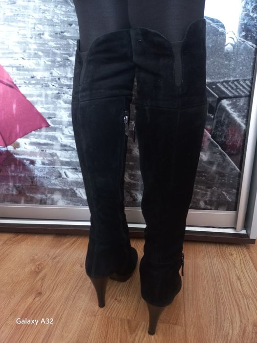 Чобітки ботфорди замшеві європейки 200грн.