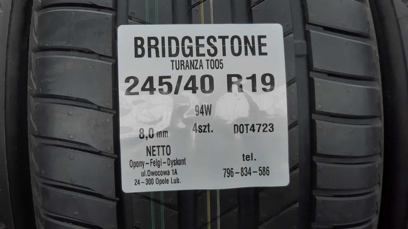 Opony Bridgestone 245 40 R19