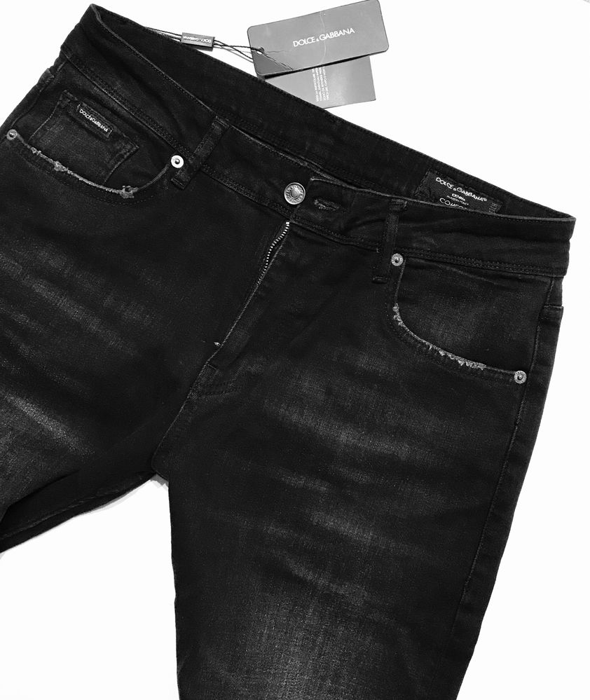 Jeans DG meskie black logo Dolce