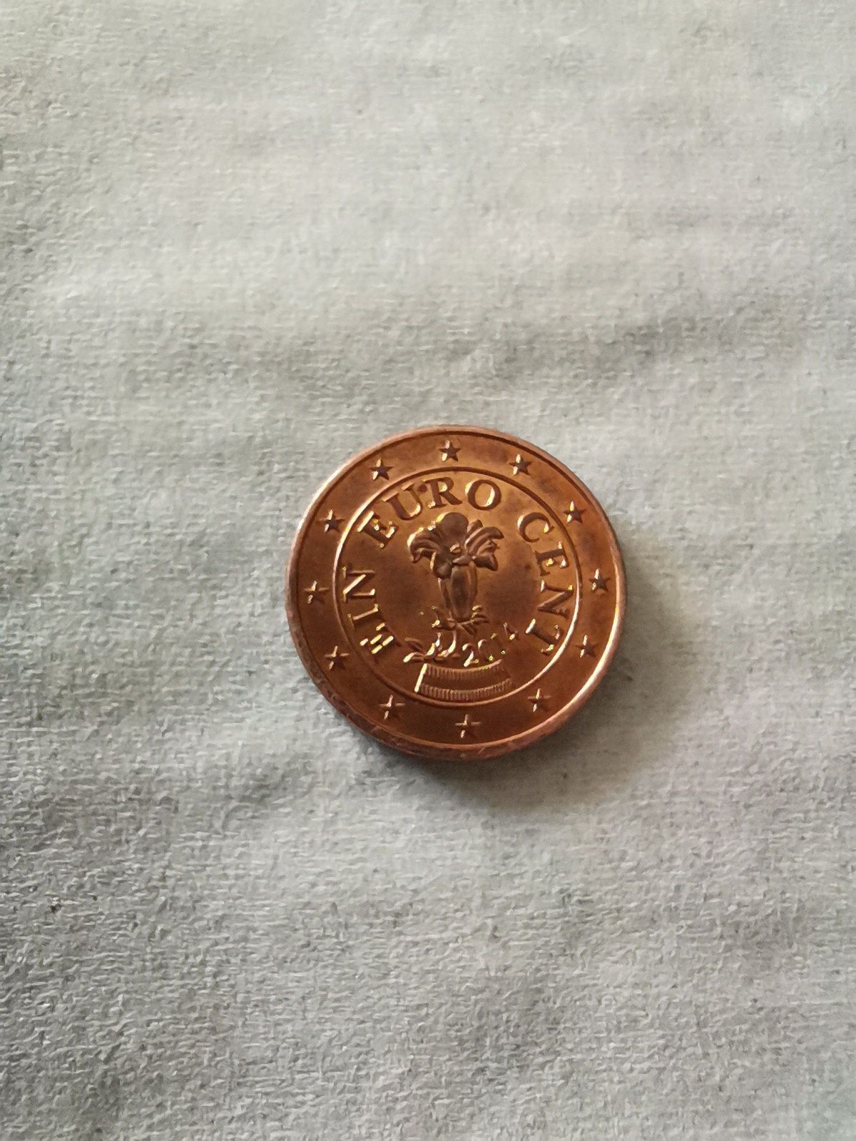 Portugal, 1 Euro cent 2014 r.