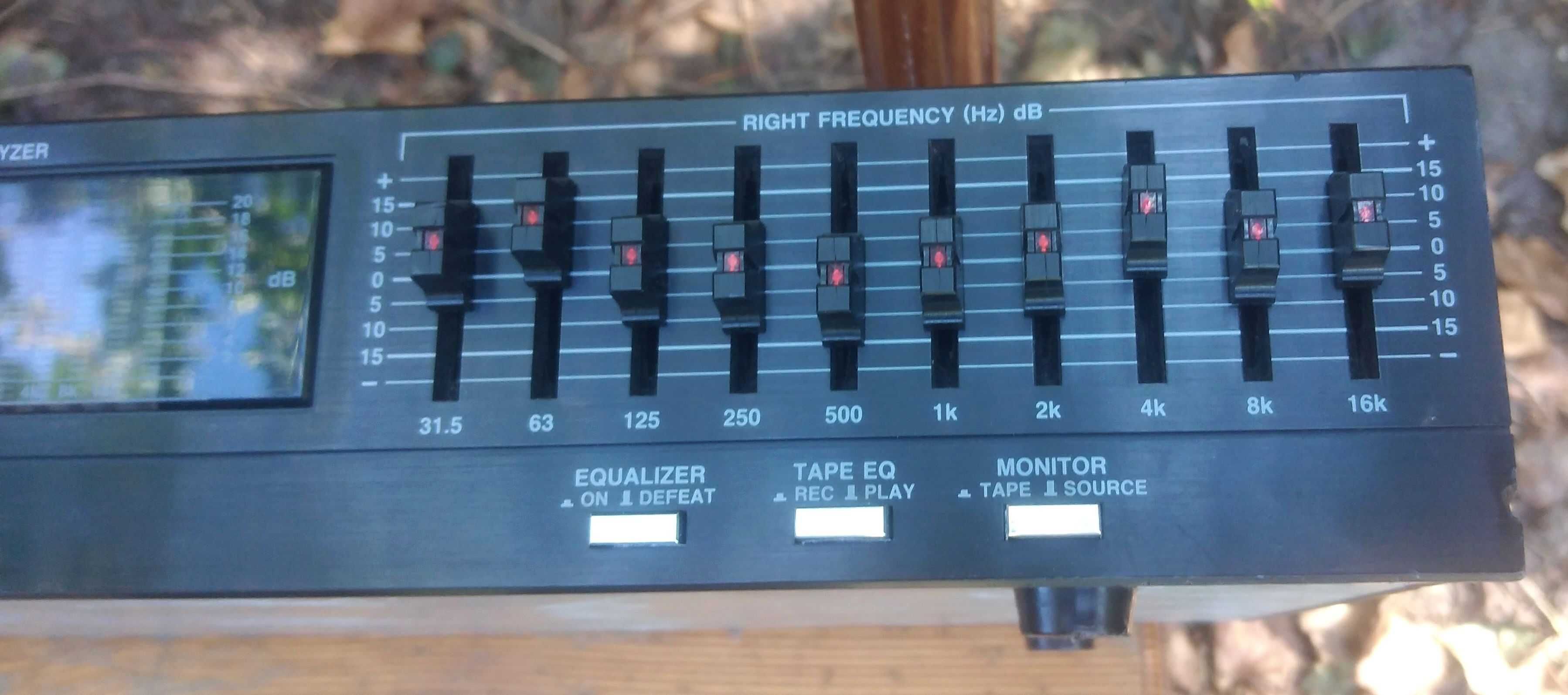 Audio korektor ADC 2x10 pasm analizator widma
