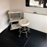 Кушетка + етажерка + стілець для косметологічний процедур / білий