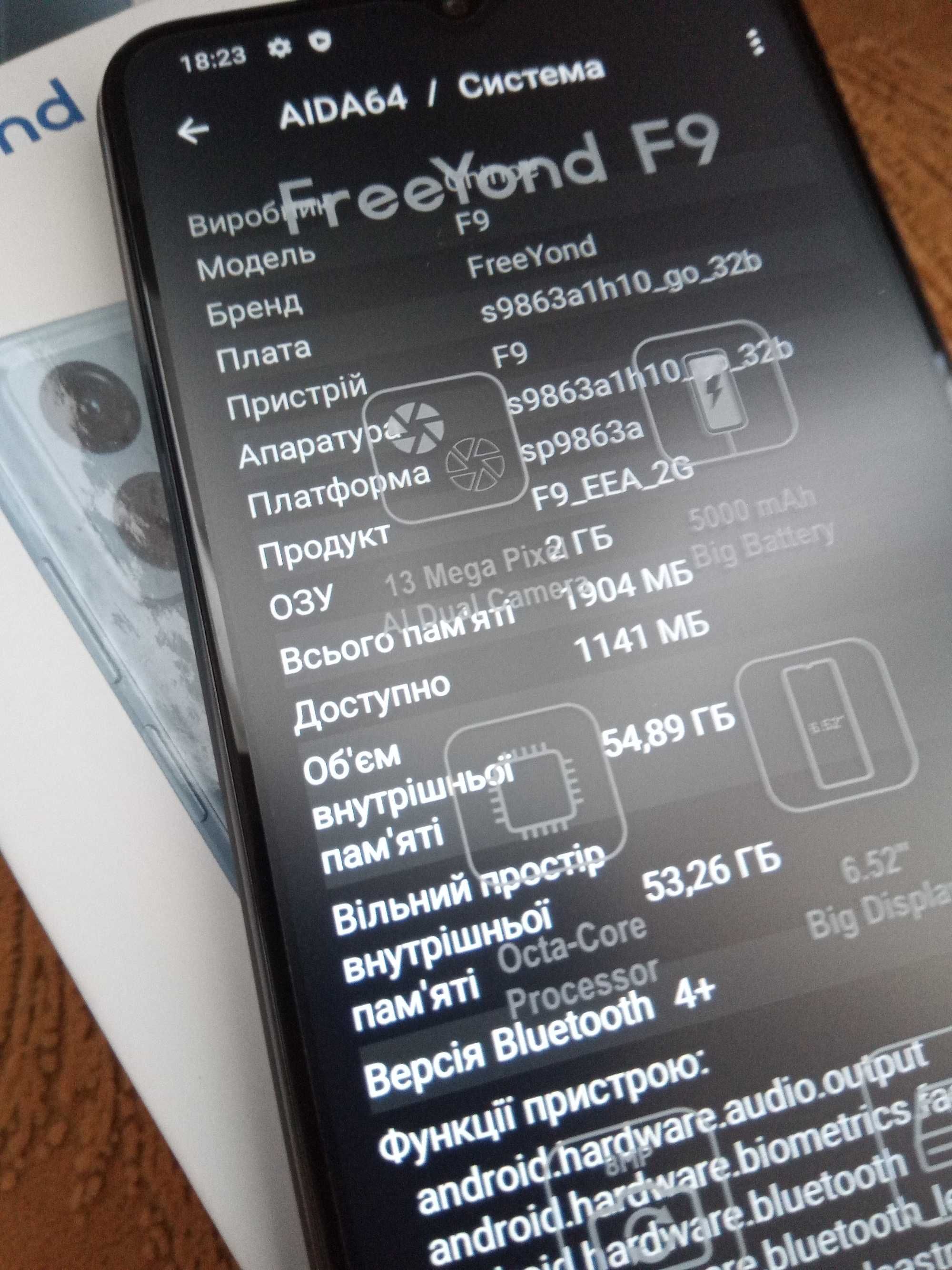 2+2/64Gb Android 12 новий FreeYond F9 смартфон, телефон