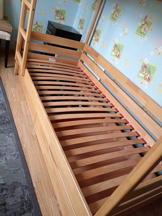 Ліжко двоярусне бук 90х200