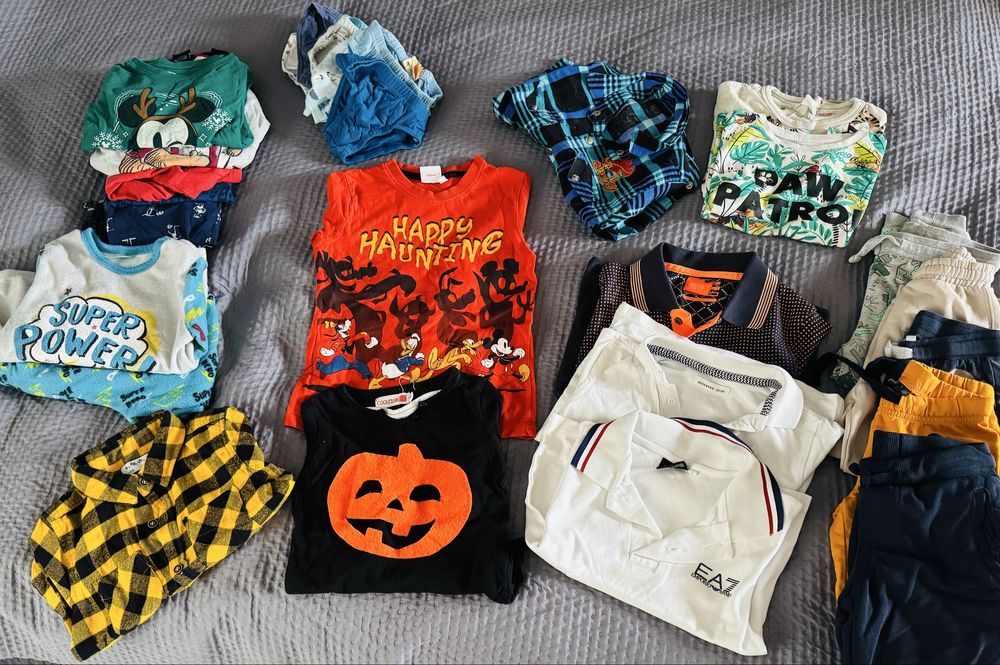 Super paka zestaw komplet spodnie, Polo rozmiar 98–104, halloween