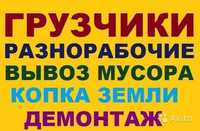 Вивіз сміття,вантажники,демонтажні роботи.