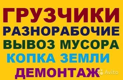 Вивіз сміття,вантажники,демонтажні роботи.