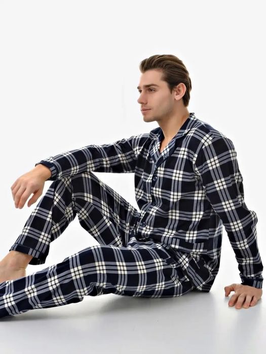 Чоловіча піжама сорочка+штани (M; L; XL; XXL; 3XL)