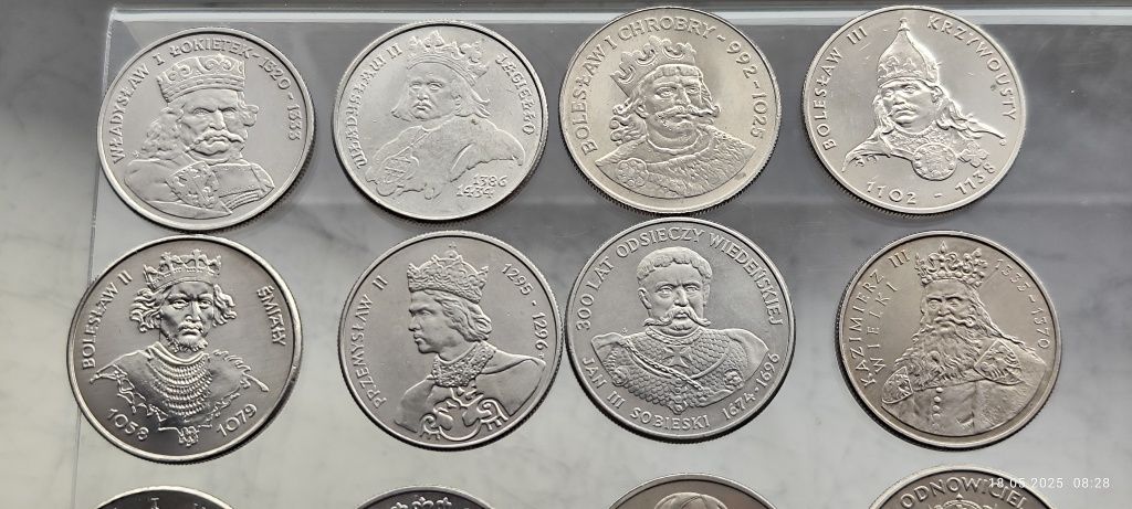 12 monet PRL z serii poczet królów