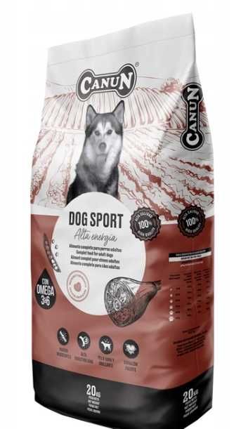 Canun Dog Sport 20 kg, karma dla psów aktywnych z wołowiną