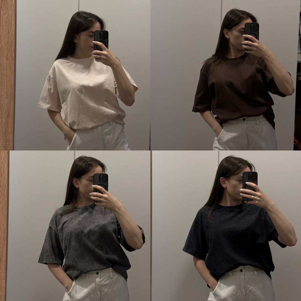Стильна бавовняна футболка S M в стилі zara oversize літній одяг база