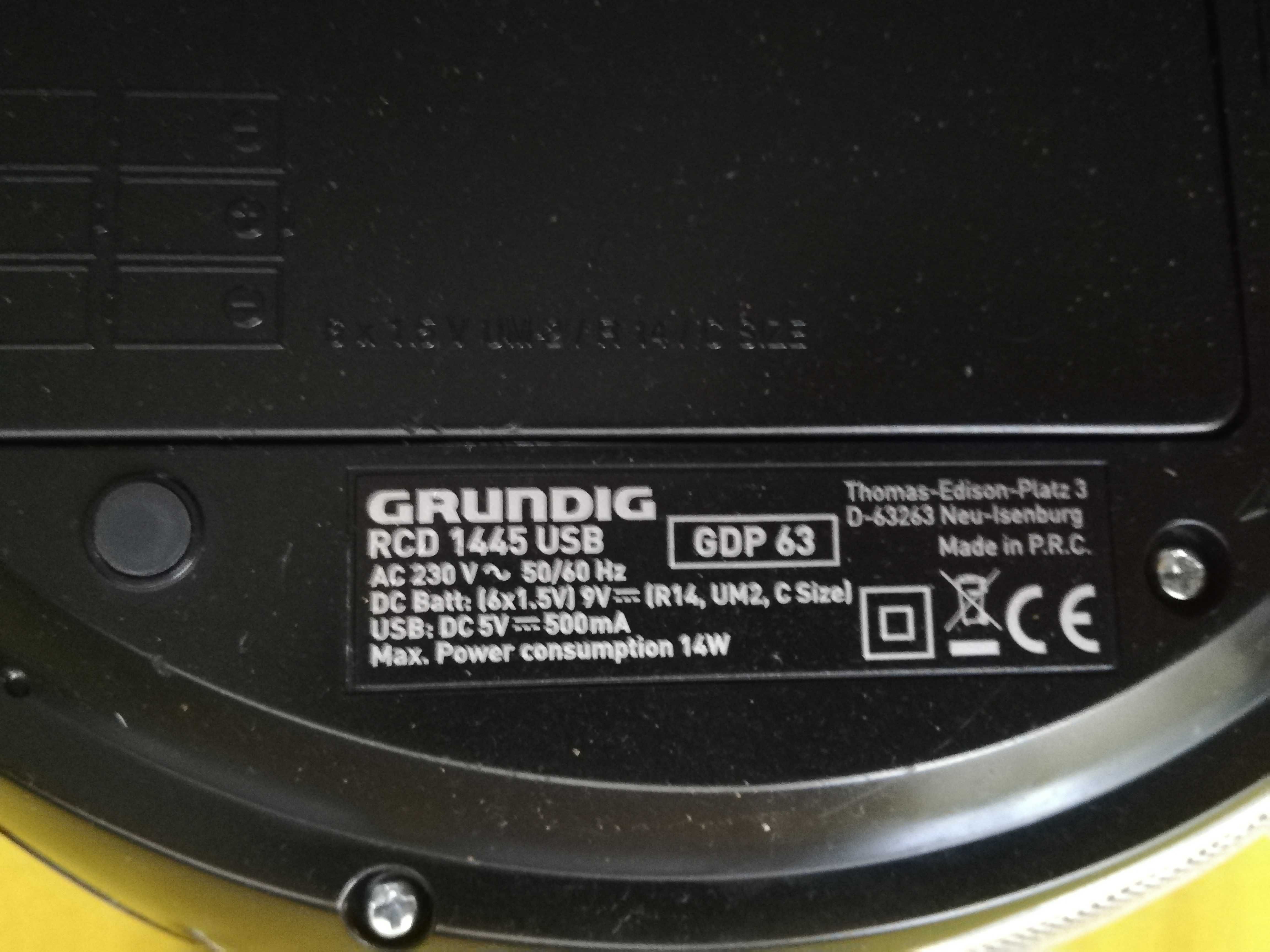 Radiomagnetofon boombox Grundig RCD 1445 MP3 GDP63