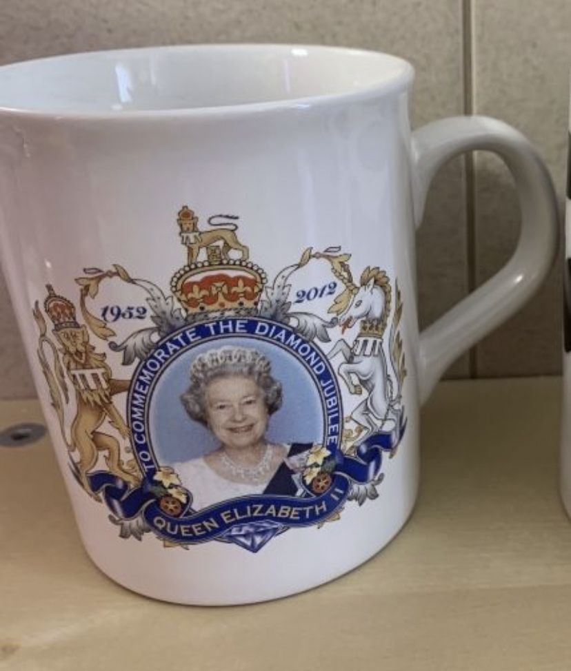 Chávena caneca Jubileu Rainha Elizabeth Inglaterra