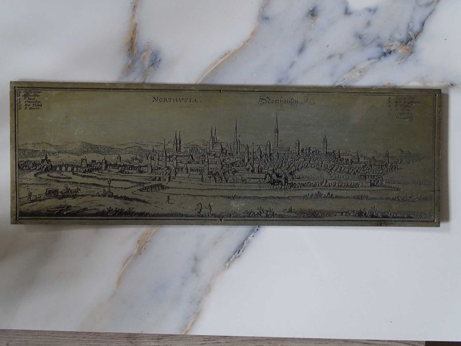 Panorama Northausen Turyngia Stara matryca drukarska