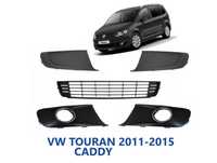 Решітка решетка бампера галогенка  Touran 2011-2015 Caddy Тоуран Кадди