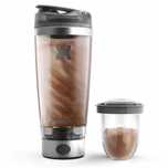 Elektryczny shaker PROMiXX Pro 600ml do koktajli BPA-free srebrny