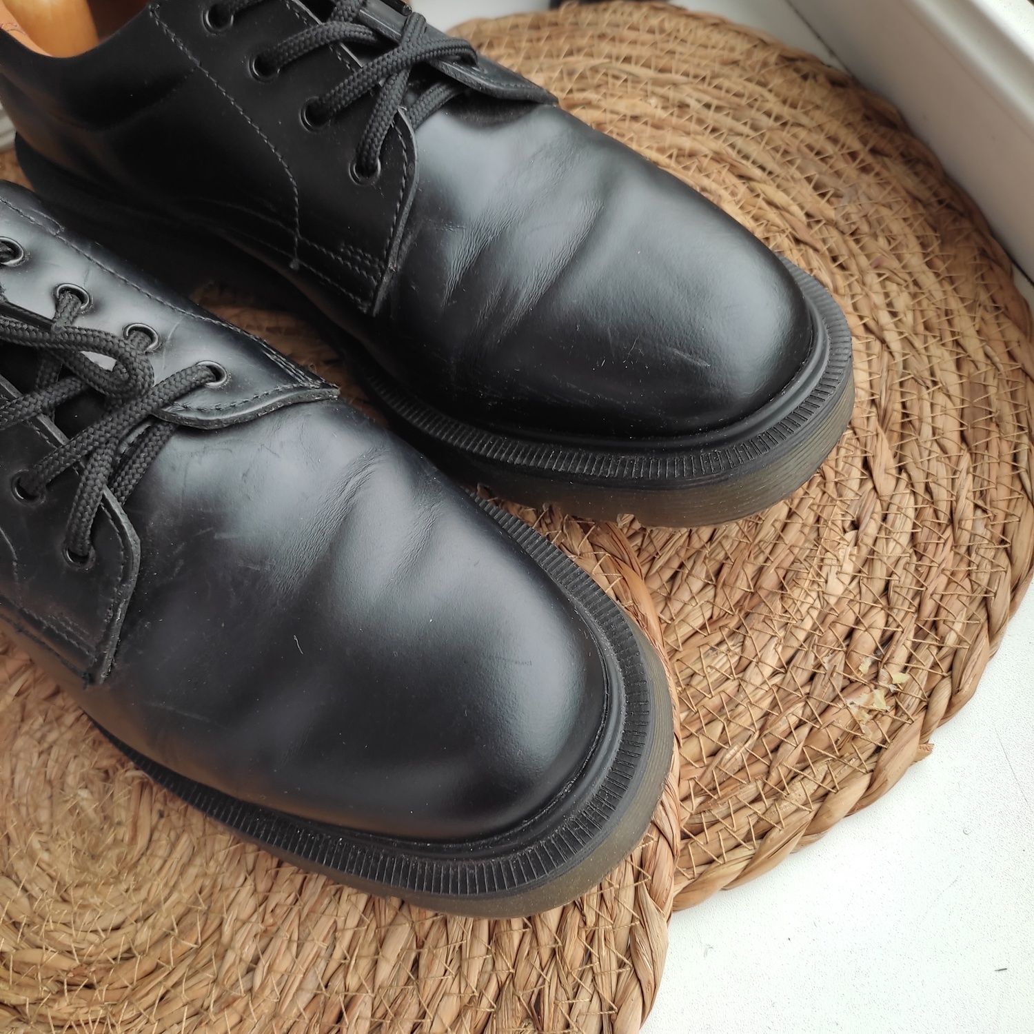 Кожаные винтажные туфли броги dr. martens solovair made in england
