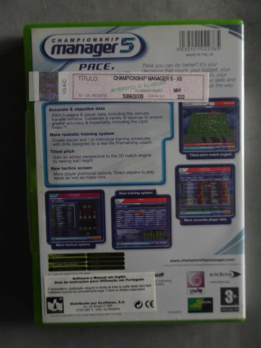 Jogo XBOX X-Box - Championship Manager 5
