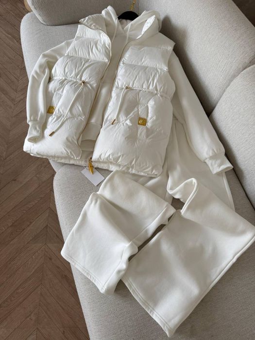 Костюм трійка жіночий в білому кольорі