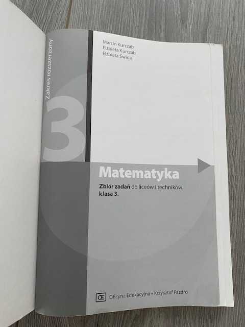 Matematyka 3. Zbiór zadań do liceów i techników.  Zakres rozszerzony