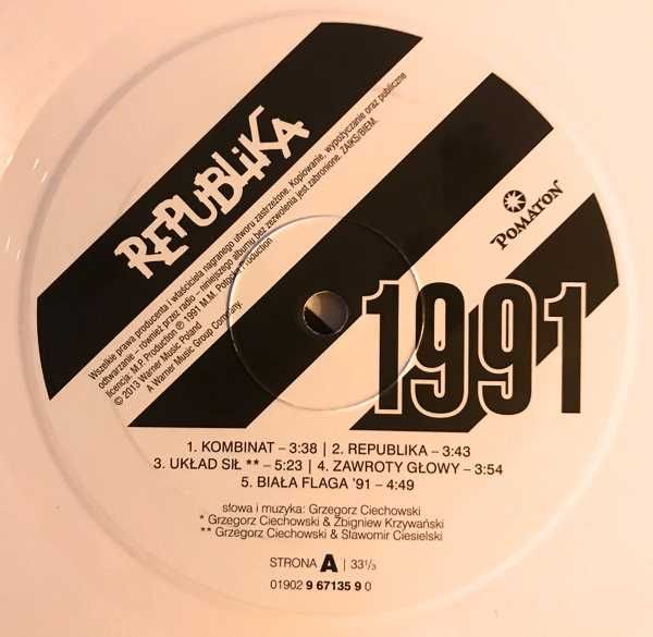 Republika - 1991 / kolor biały limited