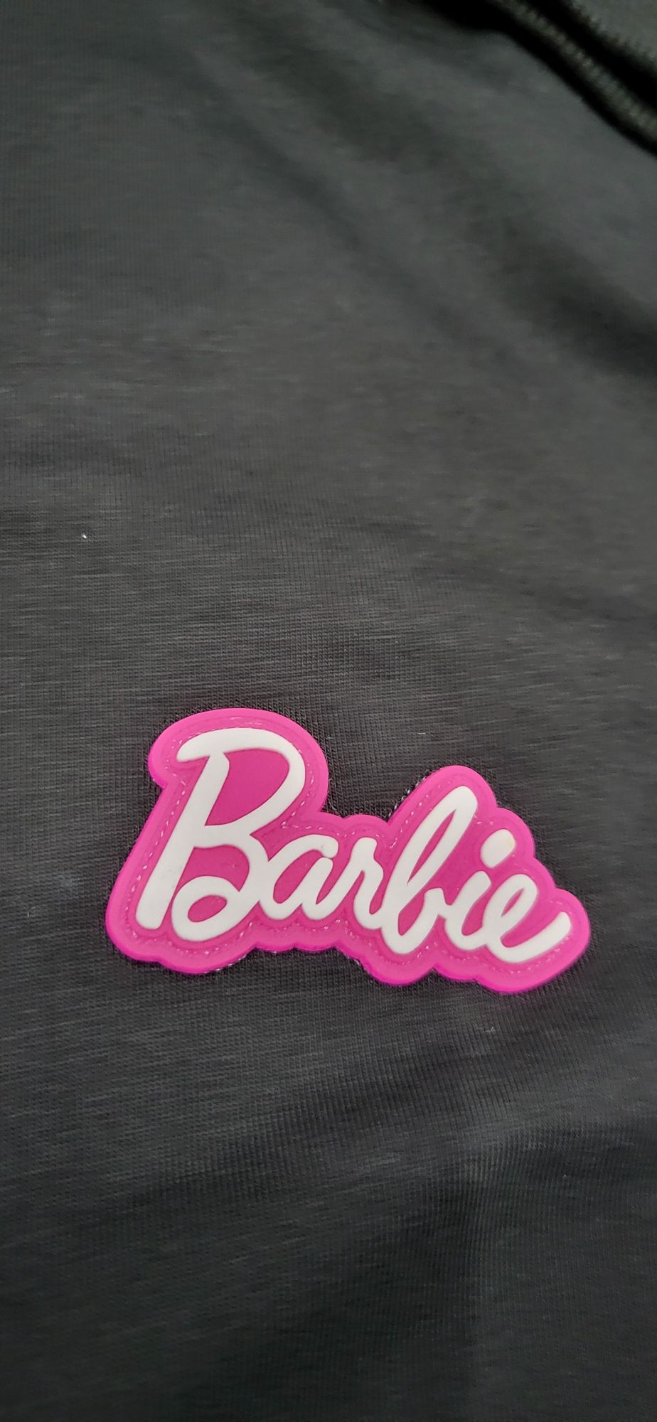 Barbie dres czarny damski młodzieżowy kaptur zasuwany S