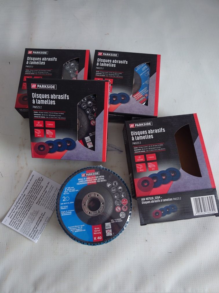 Tarcze listkowe 16 SZT do szlifowania Drewna Metalu 125mm P40-P80