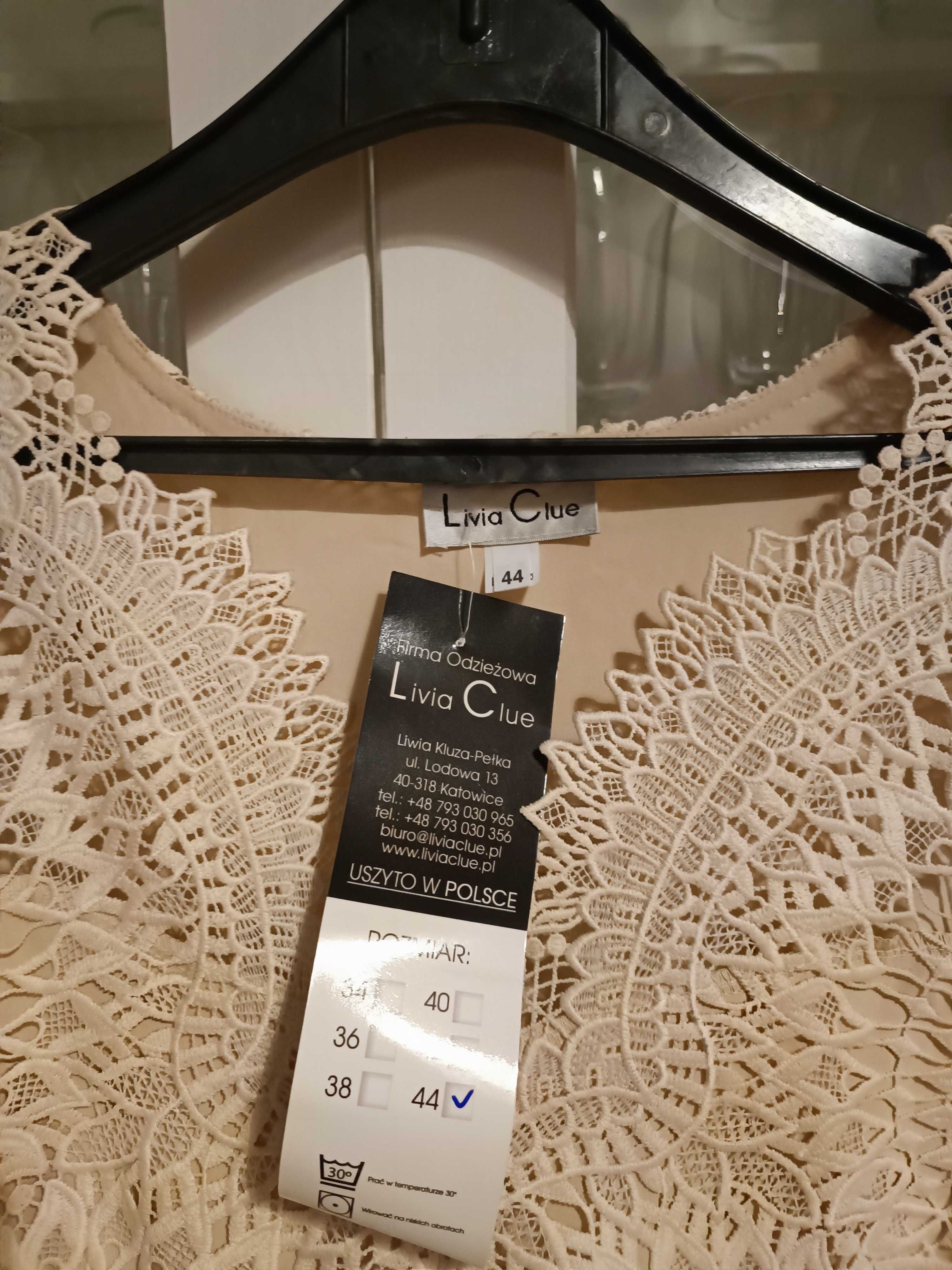 Sukienka koronkowa kremowa (ecru)