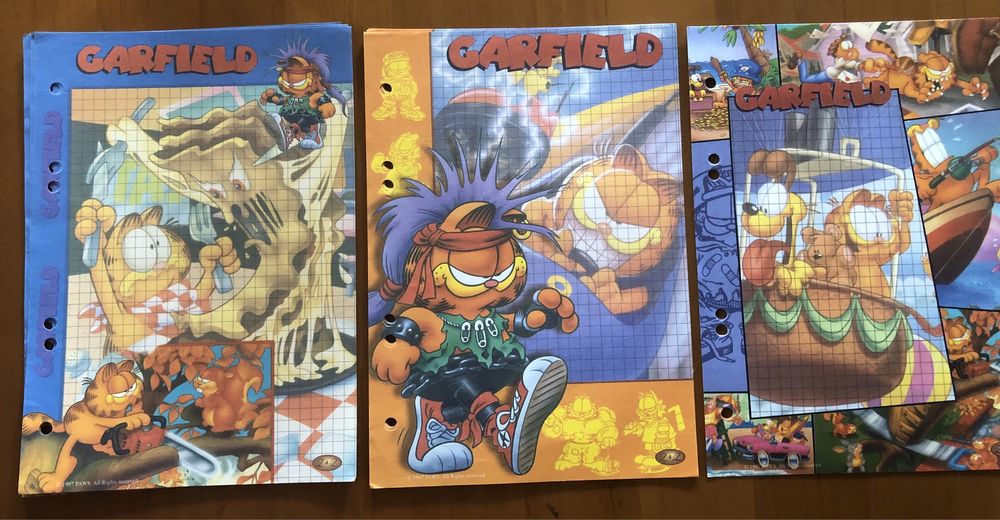 Karteczki kolekcjonerskie do segregatora Garfield