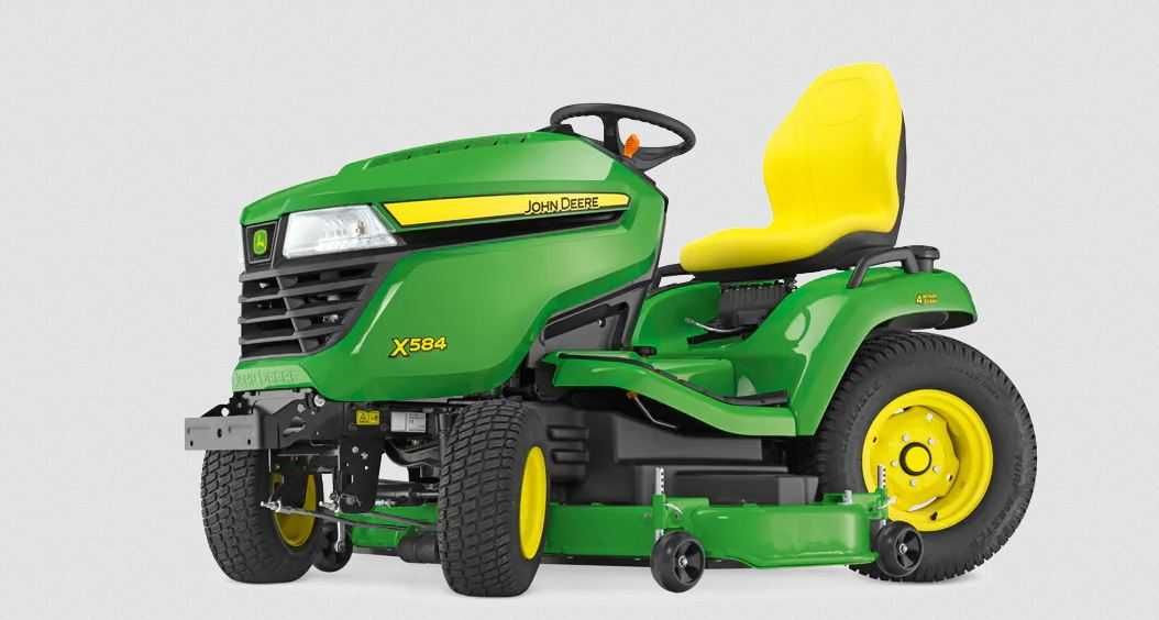 John Deere X584 Duża moc wszystkie koła skrętne.