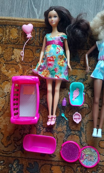 Barbie zestaw w ciąży baseball pływaczka wróżka wampir skocznia pies