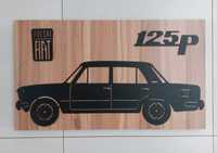 FIAT 125p z metalu na ścianę - DUŻY obraz