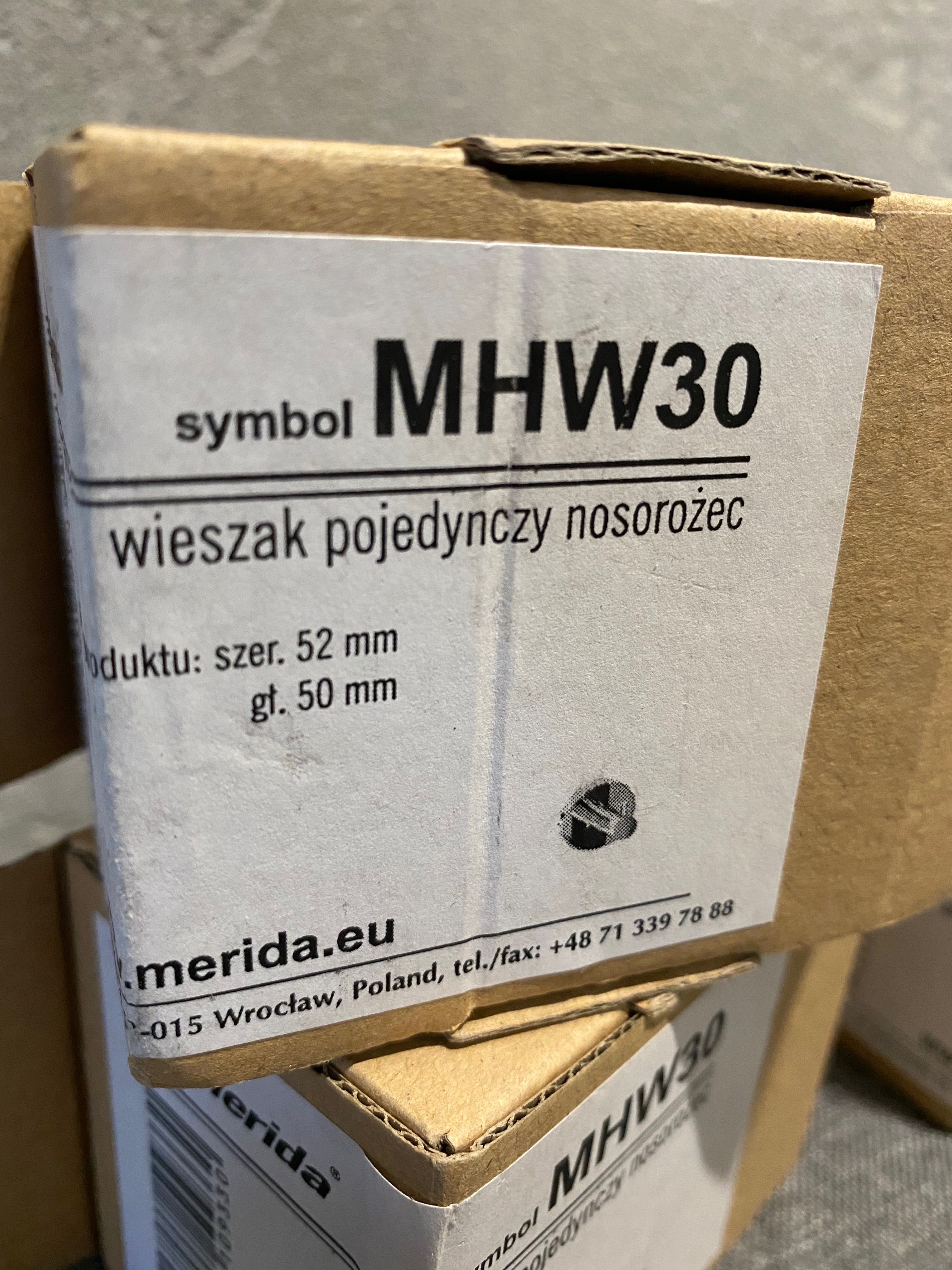 Wieszak z misiądzu chromowanego, pojedyńczy, matowy