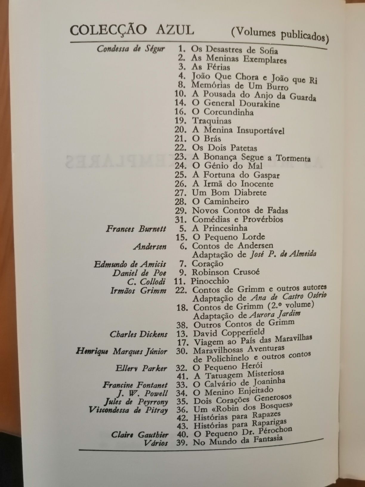 Livros Colecção Azul