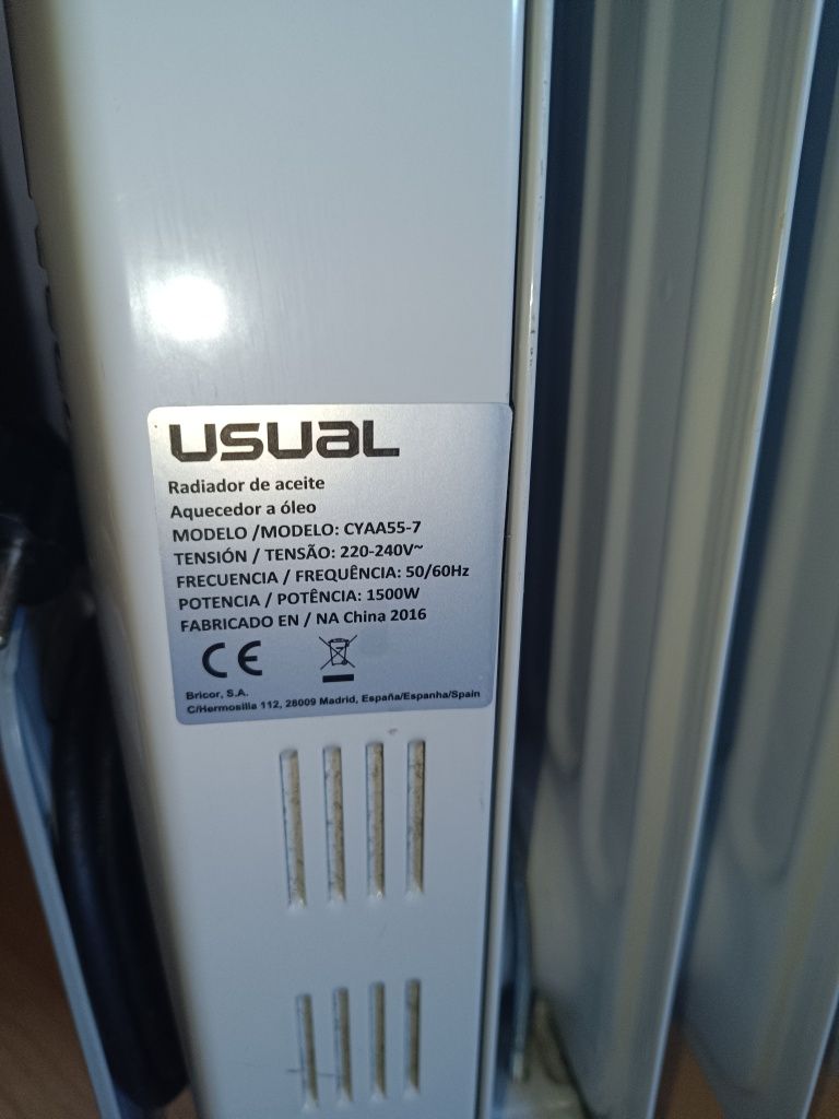 Aquecedor Elétrico - USUAL | Potência: 1500W