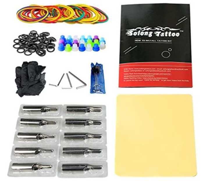 Kit Tatuagem 2 Máquina + Fonte de Alimentação + Acessórios PROMOÇÃO