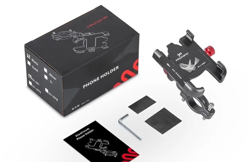 Велодержатель телефона 360°, алюминий. Вело, мото, самокат