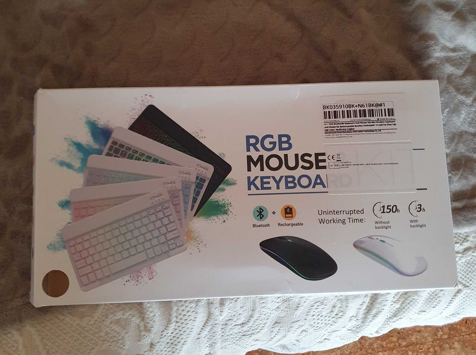 Teclado e rato rgb bluetooth
