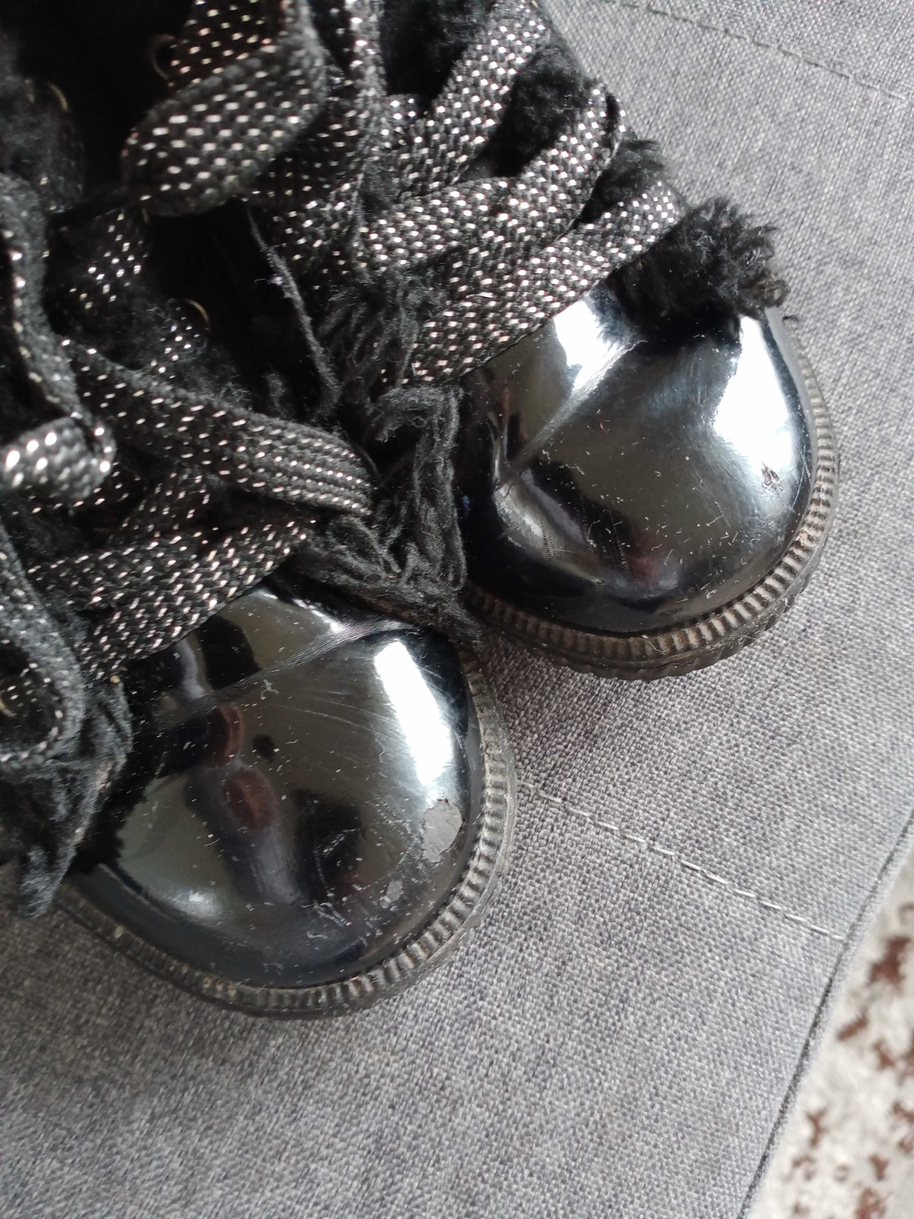 Buty zimowe, botki ocieplane, dziewczęce 28, CCC