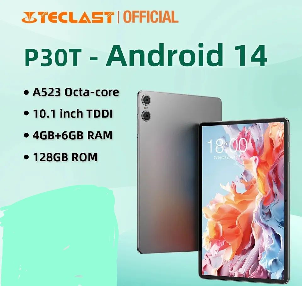 Планшет Teclast P30Т 10.1” 4+6/128GB Android 14 6000mAh A523 +Стилус