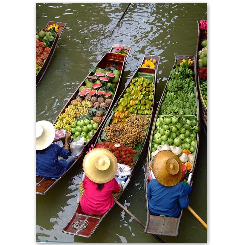 Market w Bangkoku plakat 50x70