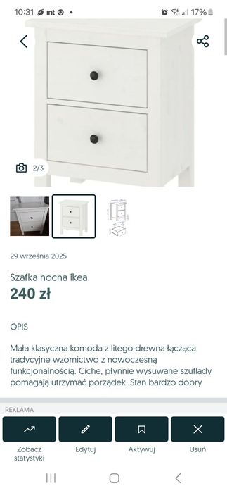 Szafka ikea biala