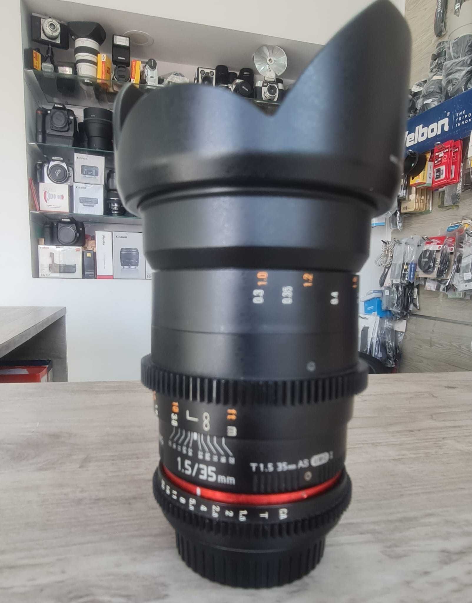Samyang 35mm MF T1,5 Video DSLR II para Canon EF