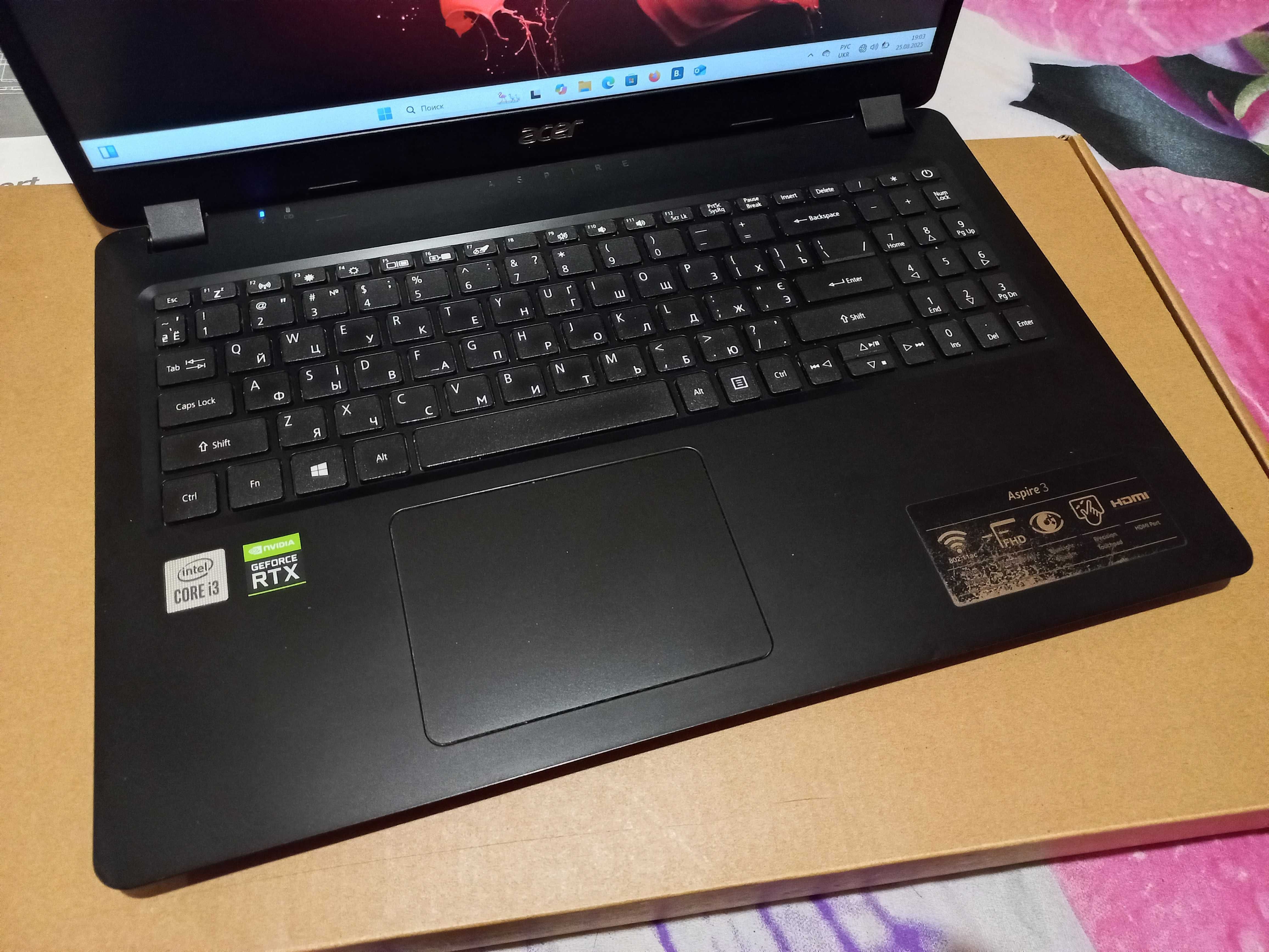 Игровой Acer Aspire 3  /Видео RTX 2050 (4 ГБ)  /Core 1005G1/ 20 ГБ RAM