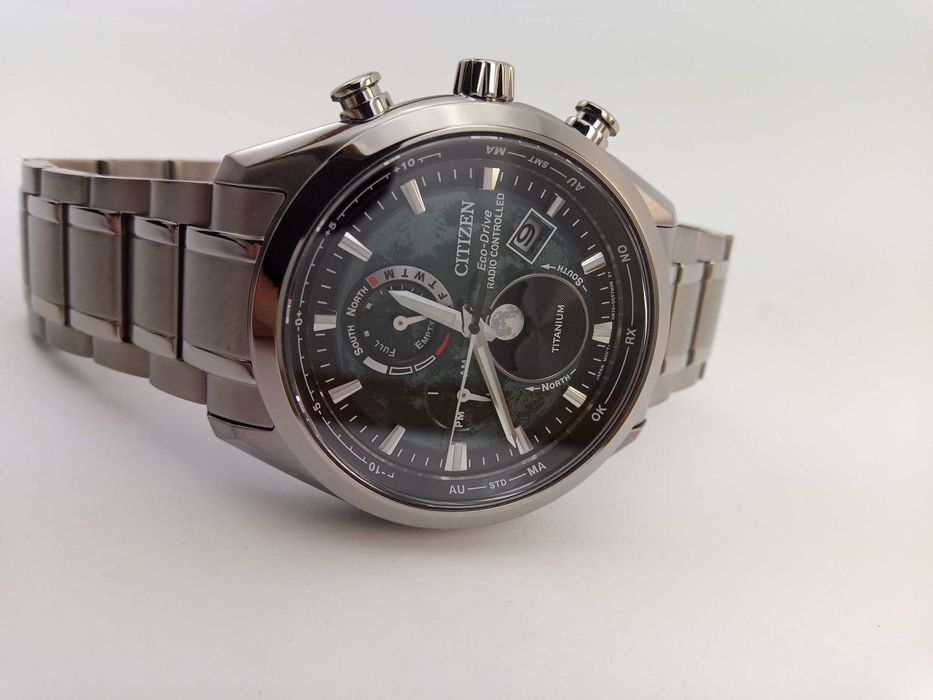 Титановый лунник Citizen EcoDrive BY1010-57X вечник сапфир радиосигнал