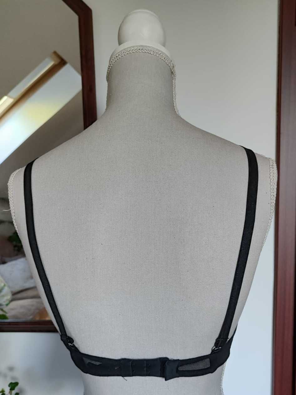 Stanik biustonosz 65B softbra soft bra Asos czarny koronkowy