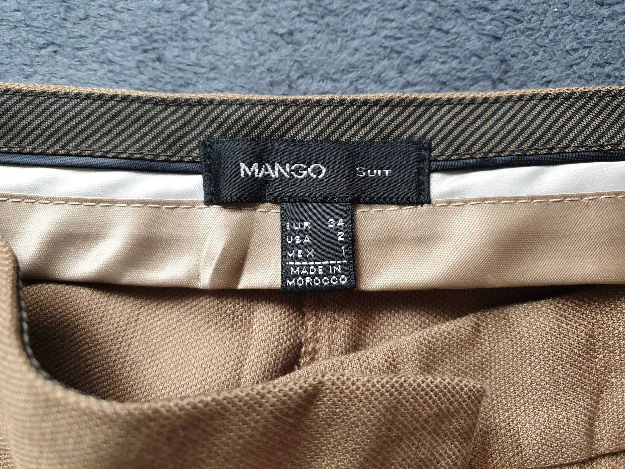 Spodnie materiałowe lniane mango