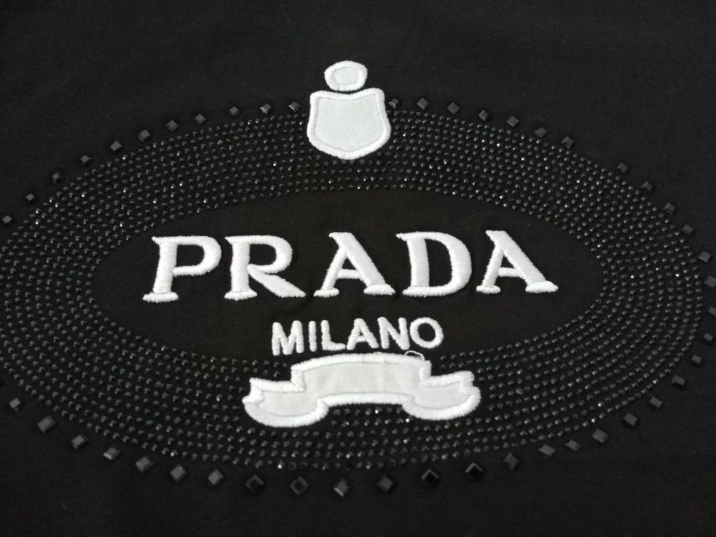 NOWA damska koszulka Prada t-shirt pp bluzka czarna XXL 44