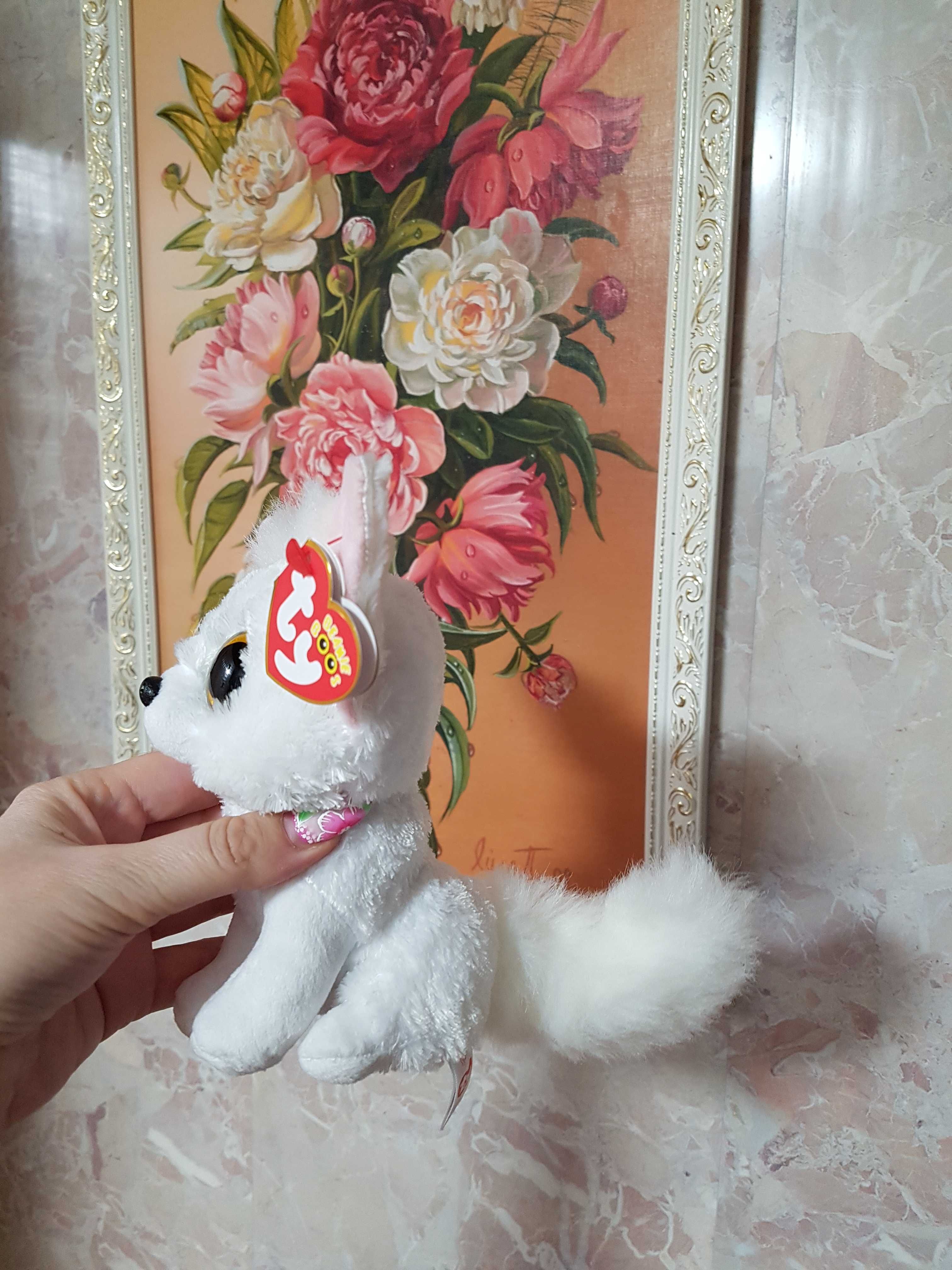 TY Beanie Boos глазастик лиса, лисичка, лисенок фенек Phoenix 15 см