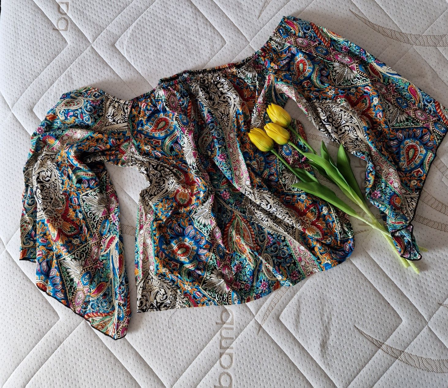 Kolorowa bluzka w stylu boho, nowa, XXL,44, 2XL, orientalny, paisley